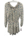 Loveshackfancy Size S Pink & blue Silk Keyhole Front Mini Long Sleeve Dress Pink & blue / S