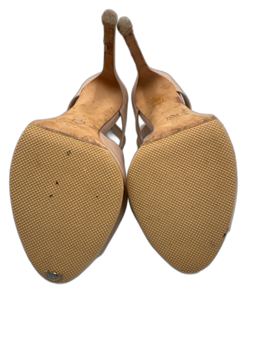 Alexander McQueen Shoe Size 37.5 Beige Leather Stiletto Peep Toe Cut Outs Pumps Beige / 37.5