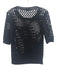 Dries Van Noten Size S Black Cotton Crochet Ribbed Trim short sleeve Top Black / S