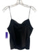 Alice + Olivia Size M Black Triacetate Blend Satin Cowl Neck Spaghetti Strap Top Black / M