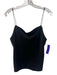 Alice + Olivia Size M Black Triacetate Blend Satin Cowl Neck Spaghetti Strap Top Black / M