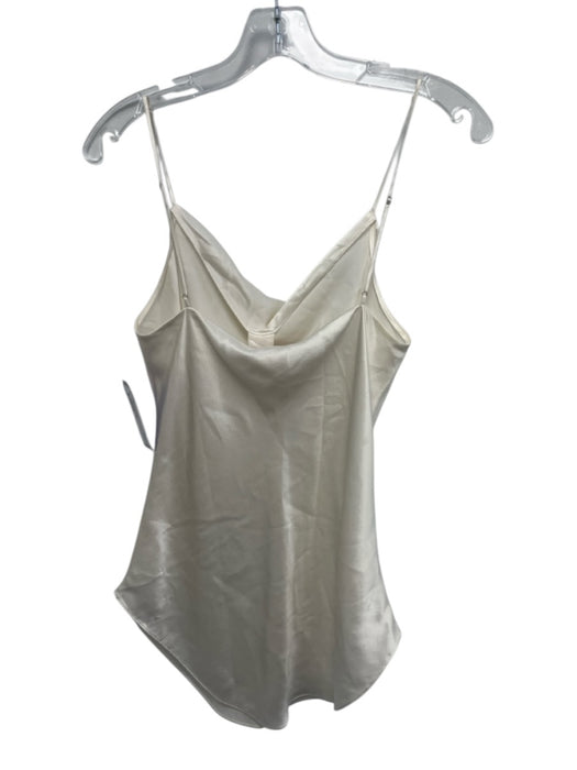 Cinq a Sept Size XS Ivory White Cowl Neck Spaghetti Strap U Hem Top Ivory White / XS
