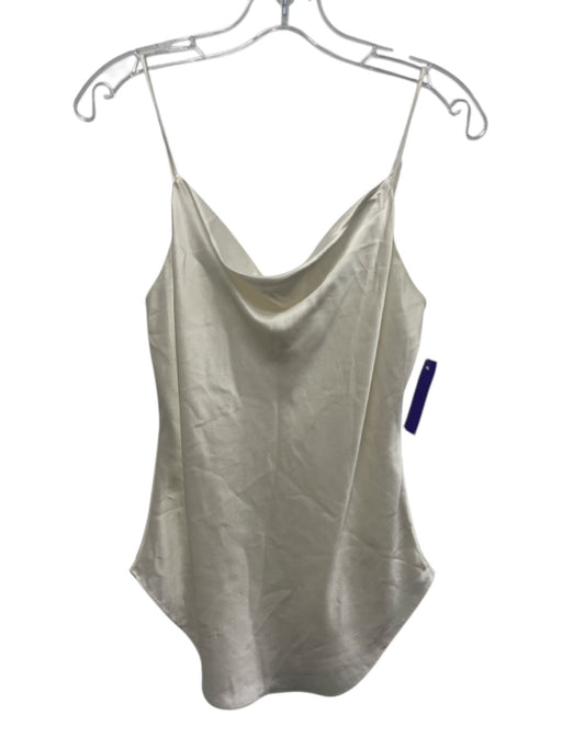 Cinq a Sept Size XS Ivory White Cowl Neck Spaghetti Strap U Hem Top Ivory White / XS