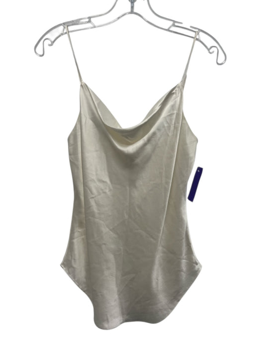 Cinq a Sept Size XS Ivory White Cowl Neck Spaghetti Strap U Hem Top Ivory White / XS