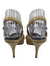 Saint Laurent Shoe Size 38 Beige Patent Leather Strappy Ankle Platform Sandals Beige / 38