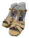 Saint Laurent Shoe Size 38 Beige Patent Leather Strappy Ankle Platform Sandals Beige / 38