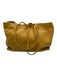 Fendi Mustard Yellow Pebble Leather Top Handles Open Top Tote Bag Mustard Yellow / M