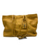 Fendi Mustard Yellow Pebble Leather Top Handles Open Top Tote Bag Mustard Yellow / M