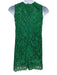 Dolce & Gabbana Size 40 Green Cotton & Viscose Floral Lace Jewel Mini Dress Green / 40