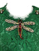 Dolce & Gabbana Size 40 Green Cotton & Viscose Floral Lace Jewel Mini Dress Green / 40