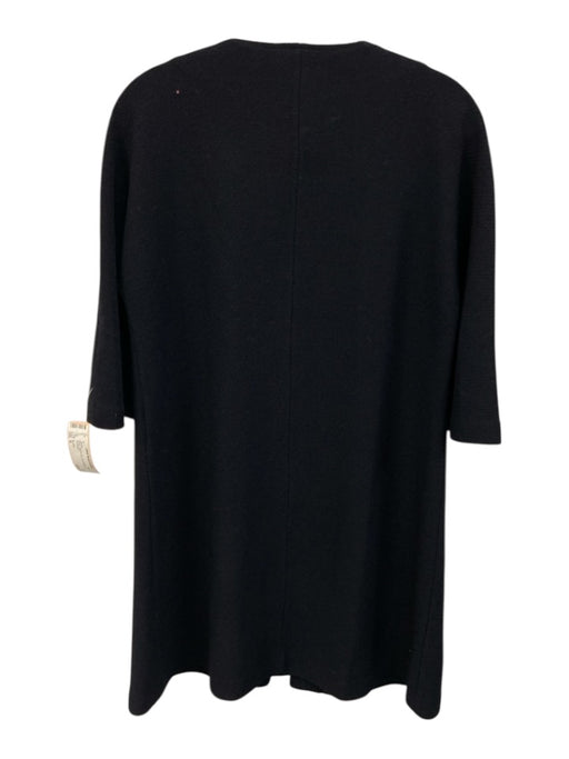 St John Size 8 Black Hook & Eye Short Sleeve Jacket Black / 8
