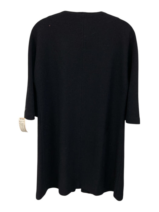 St John Size 8 Black Hook & Eye Short Sleeve Jacket Black / 8