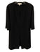 St John Size 8 Black Hook & Eye Short Sleeve Jacket Black / 8