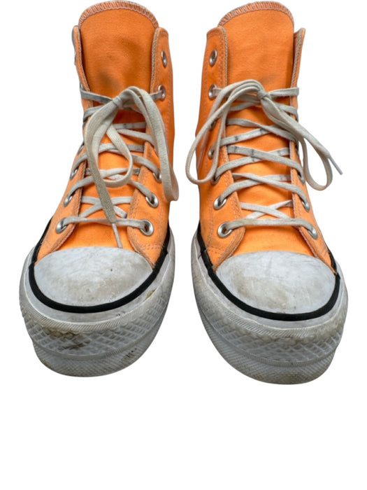 Converse Shoe Size 7.5 Orange & White Canvas Platform High Top Shoes Orange & White / 7.5