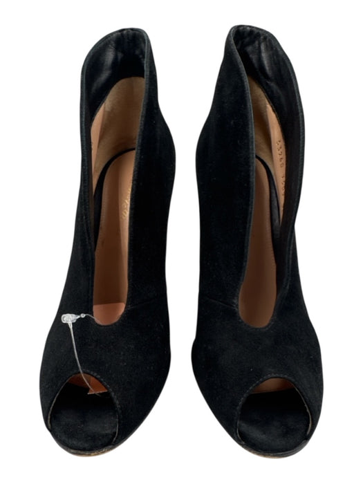 Gianvito Rossi Shoe Size 38 Black Velvet High Heel Open Toe Shoes Black / 38