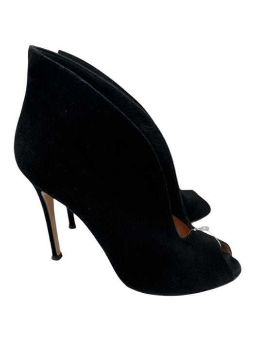 Gianvito Rossi Shoe Size 38 Black Velvet High Heel Open Toe Shoes Black / 38