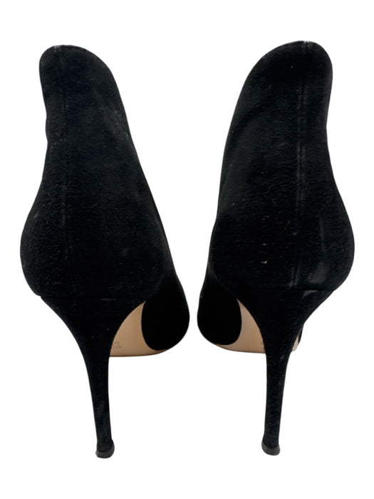 Gianvito Rossi Shoe Size 38 Black Velvet High Heel Open Toe Shoes Black / 38