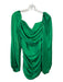 Nookie Size S Green Polyester Square Neck Long Sleeve Rouched Mini Dress Green / S