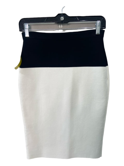 Narciso Rodriguez Size 40/S Black & White Viscose & Polyamide Knit Skirt Black & White / 40/S