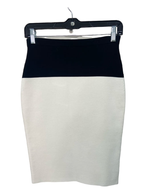 Narciso Rodriguez Size 40/S Black & White Viscose & Polyamide Knit Skirt Black & White / 40/S