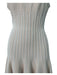 Alaia Size 38 Beige & White Viscose & Polyamide Polka Dots Knit Sleeveless Dress Beige & White / 38