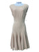 Alaia Size 38 Beige & White Viscose & Polyamide Polka Dots Knit Sleeveless Dress Beige & White / 38