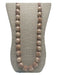 Lanvin Beige Tulle Beaded Tie Closure Embellished Detail Necklace Beige