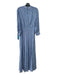 Rixo Size XS Blue & White Viscose Round Neck Floral Long Sleeve Maxi Dress Blue & White / XS