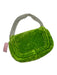 Bottega Veneta Green Velour Fuzzy Flap Bag Green
