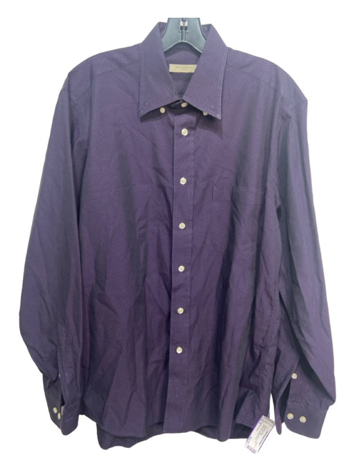 Burberry London Size M Purple & Pink Cotton All Over Print Long Sleeve Shirt M