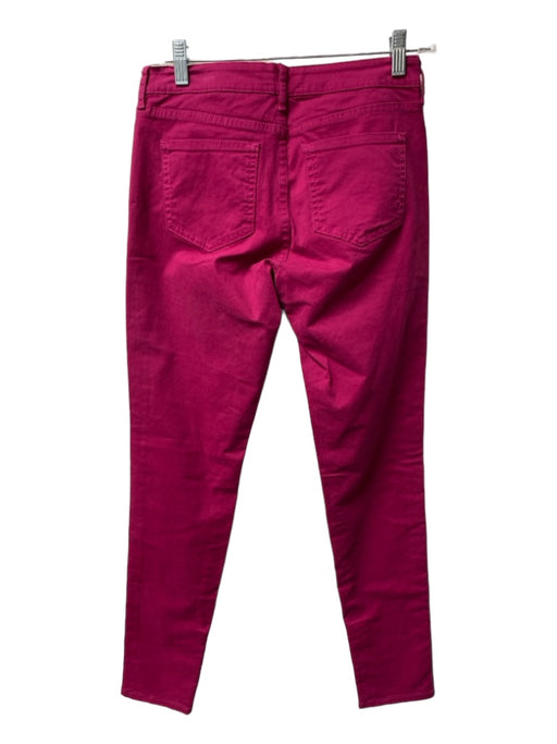 Elie Tahari Size 2 Dark Pink Cotton Blend 5 Pocket Zipper at Ankle Skinny Pants Dark Pink / 2