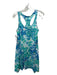 Lilly Pulitzer Size XS White, Blue, Green Cotton Sleeveless Floral Print Dress White, Blue, Green / XS
