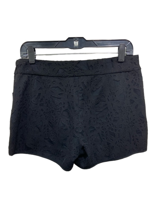 Marie Oliver Size Small Black Polyester Textured Laser Cut Shorts Black / Small