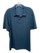 Vuori Size Est L Teal Synthetic Washed Polo Men's Short Sleeve Est L