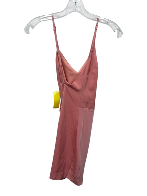 NBD Size XS Salmon Pink Polyester Blend Spaghetti Strap V Neck Knot Detail Dress Salmon Pink / XS