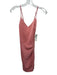NBD Size XS Salmon Pink Polyester Blend Spaghetti Strap V Neck Knot Detail Dress Salmon Pink / XS