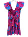 Tuckernuck Size S Purple & Blue Linen Blend Botanical Sleeveless Back Zip Dress Purple & Blue / S