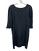 Amanda Uprichard Size M Black Silk Short flutter sleeve V Neck Mini Dress Black / M