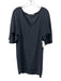 Amanda Uprichard Size M Black Silk Short flutter sleeve V Neck Mini Dress Black / M