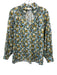 Ann Mashburn Size XS Blue, Yellow & Green Cotton Floral Long Balloon Sleeve Top Blue, Yellow & Green / XS