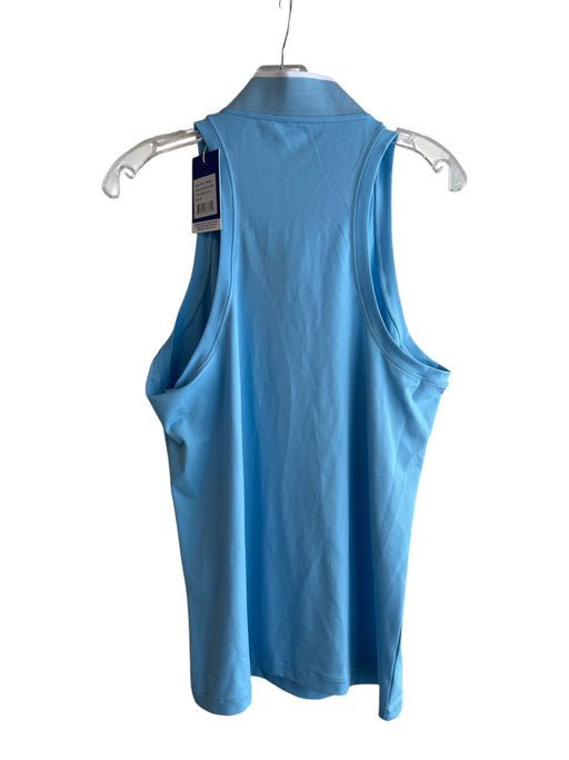 Addison Bay Size XL Sky Blue Polyester & Spandex Mandarin Collar Zip Front Top Sky Blue / XL