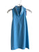 Addison Bay Size XL Sky Blue Polyester & Spandex Mandarin Collar Zip Front Top Sky Blue / XL