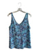 Lilly Pulitzer Size L Blue Cotton V Neck & Back Sleeveless Abstract Print Top Blue / L