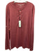 Mizzen + Main NWT Size XL Dark Red Polyester Henley Men's Long Sleeve Shirt Dark Red / XL