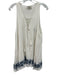 Show Me Your Mumu Size S White & Navy Rayon Sleeveless Above Knee Peasant Dress White & Navy / S