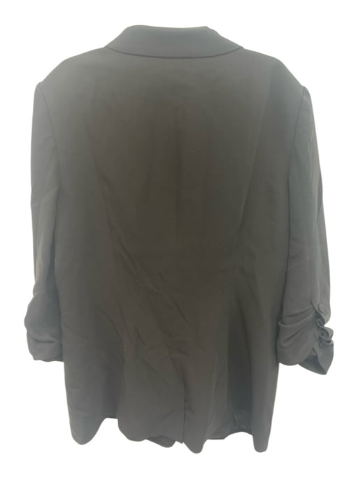 Cinq a Sept Size 12 Black Triacetate & Polyester Long Sleeve Blazer Jacket Black / 12