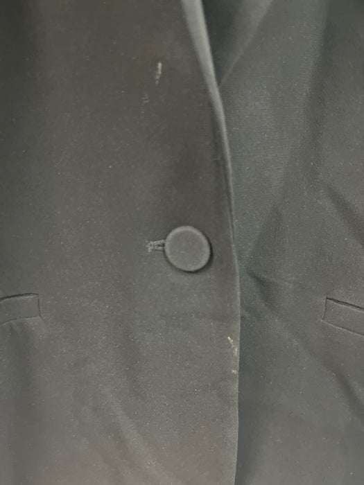 Cinq a Sept Size 12 Black Triacetate & Polyester Long Sleeve Blazer Jacket Black / 12