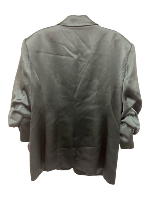 Cinq a Sept Size 12 Blue Green Triacetate & Polyester Long Sleeve Blazer Jacket Blue Green / 12