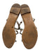 Valentino Shoe Size 36 Gold Leather 3 Strap Studded Round Toe Slide Sandals Gold / 36