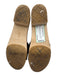 Chanel Shoe Size 38.5 Black, White & Tan Canvas & Leather Wood Base Slide Clogs Black, White & Tan / 38.5